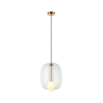 Pendul design modern Finc auriu, transparent