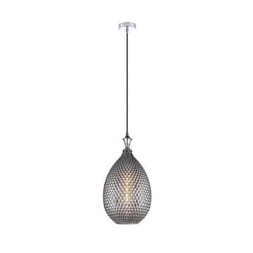 Pendul design modern Hemil fumuriu, crom 23cm