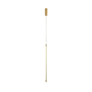 Pendul, lustra LED design liniar Fizz auriu