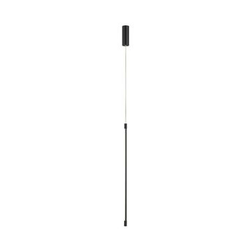 Pendul, lustra LED design liniar Fizz negru