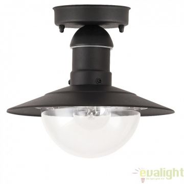 Plafoniera exterior cu protectie IP44, finisaj negru, diametru 24cm, Oslo 8716 RX