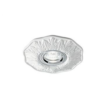 Spot incastrabil cu ornament din ghips, POLKA FI1 115597 BIANCO