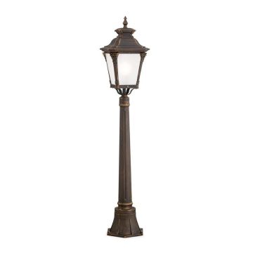 Stalp exterior stil clasic IP23 H115cm Aiko AL 11-1140/1 Patina OR