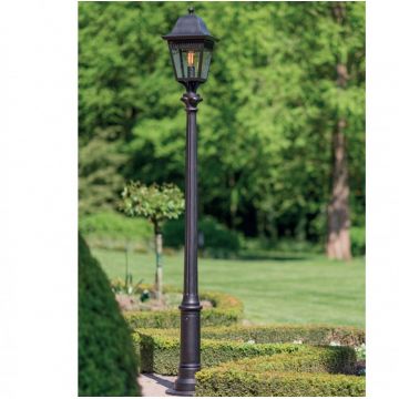 Stalp iluminat exterior din fier forjat, inaltime 256cm, AL 6839