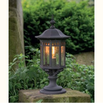 Stalp iluminat exterior din fier forjat, inaltime 58,1cm, AL 6883