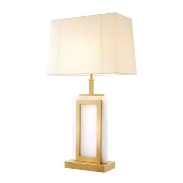Veioza design LUX din alabaster si metal alama, Murray 111594 HZ