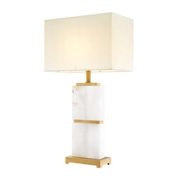 Veioza design LUX din alabaster si metal alama, Robbins 111599 HZ
