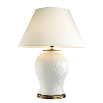 Veioza eleganta design LUX din ceramica, Cyprus alb 110952 HZ