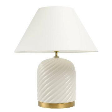Veioza eleganta design LUX din ceramica, Savona alb 110908 HZ