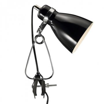 Veioza, Lampa cu clip Cyclone neagra 73072003NL