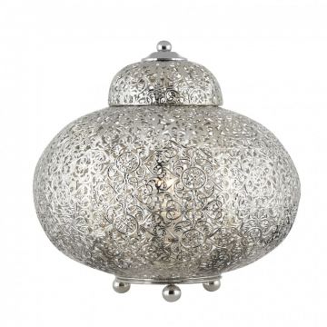 Veioza / Lampa de masa design decorativ Fretwork EU8221-1SS SRT