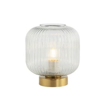 Veioza, lampa de masa design modern Burg transparent, alama