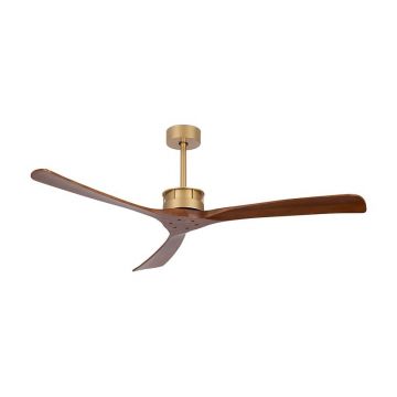 Ventilator de tavan cu telecomanda Gioia auriu/lemn nuc