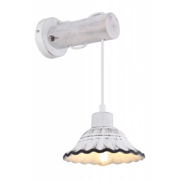 Aplica cu suspensie stil industrial JOWITA alb-negru