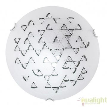 Aplica de perete, Plafoniera design modern, finisaj alb/negru, diametru 30cm, Angie 3285 RX