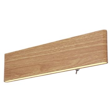 Aplica LED cu iluminat ambiental sus/jos SIEGFRIED Aplica LED cu iluminat ambiental sus/jos SIEGFRIED aspect lemn 12W