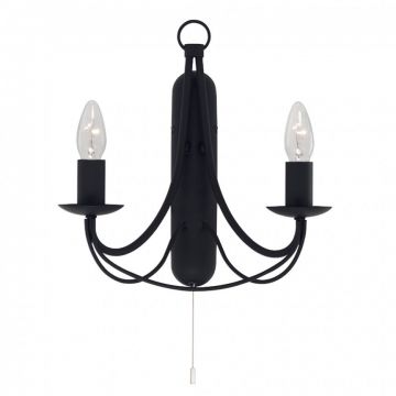 Aplica perete traditionala stil clasic Maypole negru 6342-2BK SRT