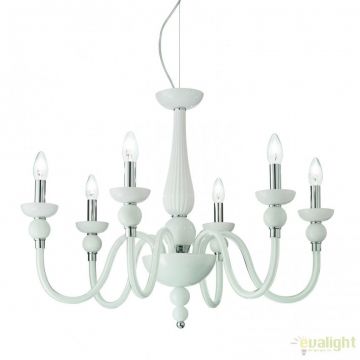 Candelabru cu 6 brate elegant design LUX DOGE SP6 BIANCO 113678