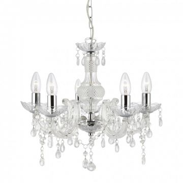Candelabru stil clasic Marie Therese 5L transparent 1455-5CL SRT