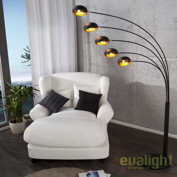 Lampadar / Lampa de podea Five Lights negru/ auriu A-22967 VC