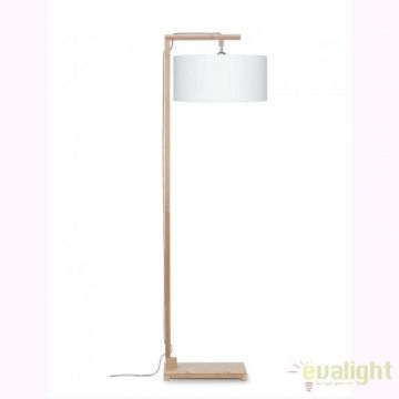 Lampadar modern cu baza din lemn de bambus, HIMALAYA alb HIMALAYA/F/4723/W