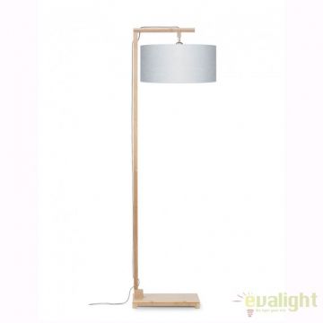 Lampadar modern cu baza din lemn de bambus, HIMALAYA gri deschis HIMALAYA/F/4723/LG