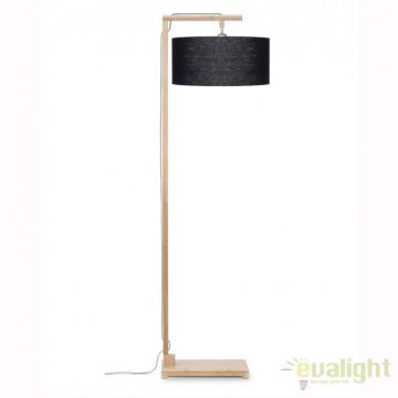 Lampadar modern cu baza din lemn de bambus, HIMALAYA negru HIMALAYA/F/4723/B