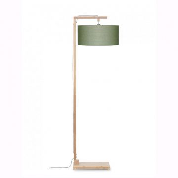 Lampadar modern cu baza din lemn de bambus, HIMALAYA, verde HIMALAYA/F/4723/GF