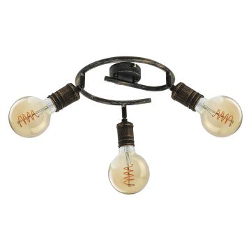 Lustra aplicata 3l design industrial Fidel auriu antic