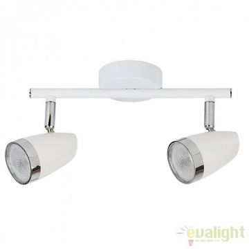Lustra aplicata design modern alb 2 spoturi LED Karen 6667 RX