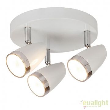 Lustra aplicata design modern alb 3 spoturi LED Karen 6668 RX