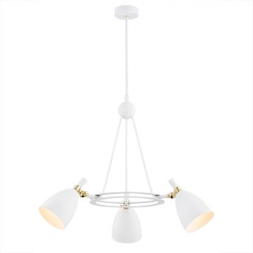Lustra cu 3 spoturi design modern CHARLOTTE alb