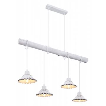 Lustra cu 4 pendule stil industrial JOWITA alb-negru