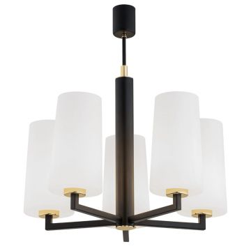 Lustra cu 5 brate design modern CAMELOT PLUS negru