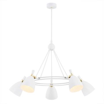 Lustra cu 5 spoturi design modern CHARLOTTE alb