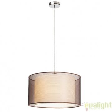 Lustra, Pendul design modern, finisaj crom/ maro, diametru 44,5cm, Anastasia 2632 RX
