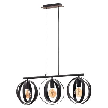 Lustra suspendata 4L design modern Cortado negru
