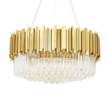 Lustra suspendata, Cristale de Sticla, Glamour Gold 80