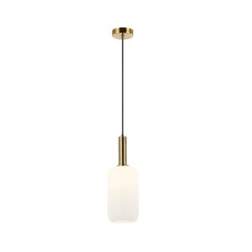 Pendul design modern Fannel negru, auriu, opal 15cm