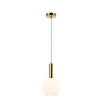 Pendul design modern Fannel negru, auriu, opal 20cm