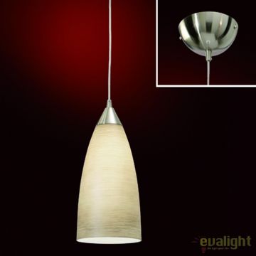 Pendul stil modern Cone HL 6-1545/1 satin/Dekor marron OR