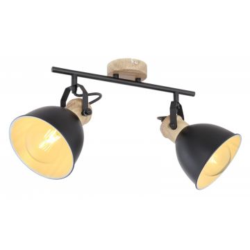 Plafoniera metal stil industrial WIHO 2 negru/maro