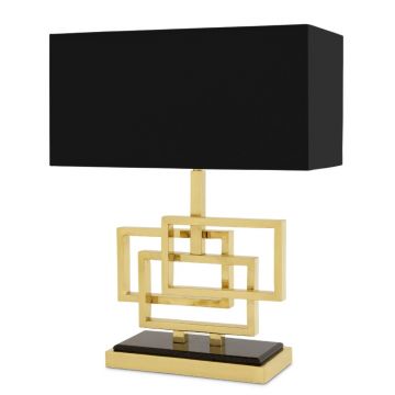 Veioza, lampa de masa eleganta, clasica, finisaj brass, Windolf 109626 HZ