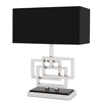 Veioza, lampa de masa eleganta, clasica, finisaj nickel, Windolf 109625 HZ