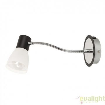 Aplica de perete design modern, finisaj negru/crom, Ati 5975 RX