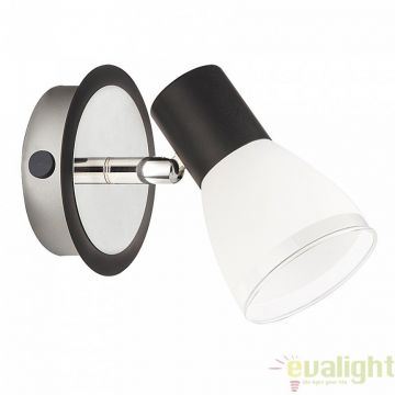 Aplica de perete design modern, finisaj negru/crom, Ati 5976 RX