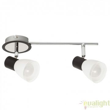 Aplica de perete,Plafoniera design modern, finisaj negru/crom, Ati 5977 RX