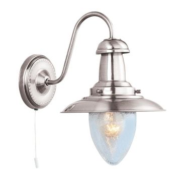 Aplica de perete stil industrial vintage Fisherman II argintiu satinat