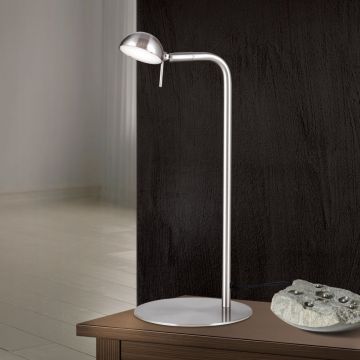 Lampa LED de birou cu spot ajustabil STUDENT crom satin