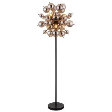 Lampadar design modern UDO 6L negru/fumuriu
